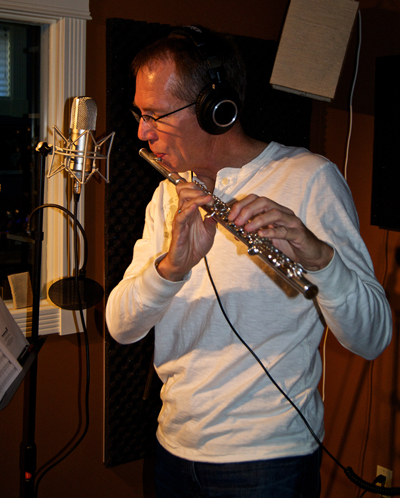 Duane playing the flute. 